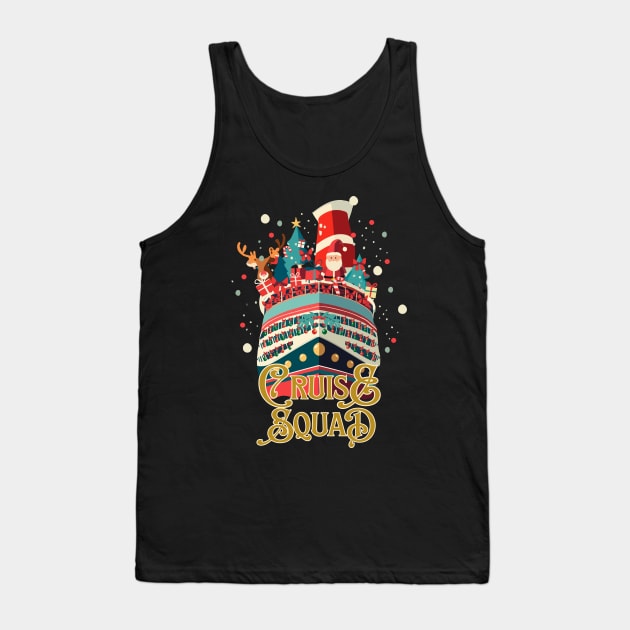 Cruise Squad Christmas Boat Trip Matching Holiday Pajamas Tank Top by AimArtStudio